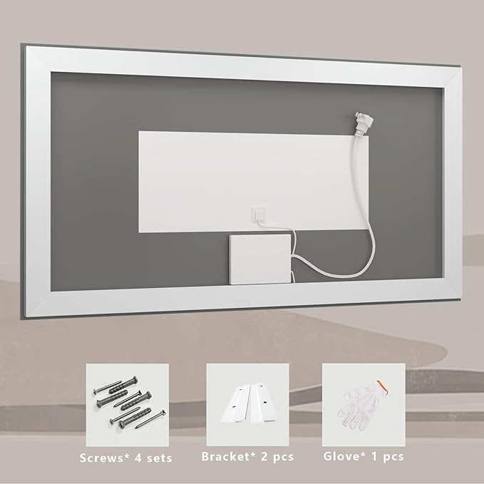 77x 36 inch Large Lighted Bathroom Mirror for Wall, LED Illuminated Vanity Mirror with Lights, Dimmable, Anti-Fog, ETL Listed (Backlit and Front Lighted)