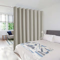 NICETOWN Noise Reducing Room Dividers Curtains Screens Partition Panels, Wide Width Grommet Top Divider for Living, Bedroom, Baby Room (One Pack, 7ft Tall x 15ft Wide, Natural)