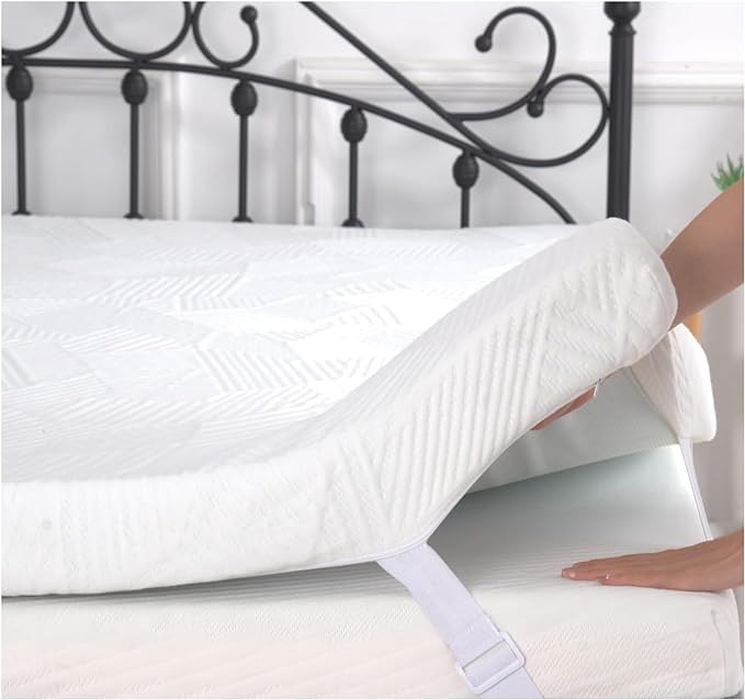 2 Inch Twin Size Memory Foam Mattress Topper, Cooling Gel Bed Topper with Removable Cover, Soft & Pain Relief & Breathable, CertiPUR-US & Oeko-Tex Certified