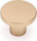 Ravinte 10 Pack Cabinet Knobs Champagne Gold Kitchen Cabinet Knobs Round Dresser Drawer Pulls Closet Door Pulls 1-1/5 Inch