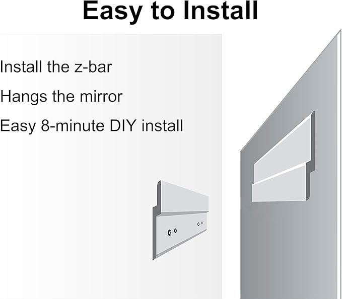 Ruomeng Wall Mirror Bathroom Mirrors for Wall 36" x 30", Frameless Rectangle Mirror with Beveled Edge Wall Mounted Mirror for Vanity and Entryway
