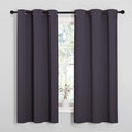 NICETOWN Greyish Purple Blackout Curtains 40 inches Length for Kitchen, 2 Panels, 29" Wide, Thermal Insulated Decoration Drapes for Small Window