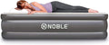 Noble Queen Size Luxury Upgraded Double HIGH Raised Air Mattress, Inflatable Airbed with Built-in Pump Elevated Raised Air Mattress Quilt Top, Coil Beam Technology