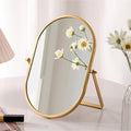 Tabletop Mirrors Makeup Mirror Portable Vanity with Metal Frame Desk Table Mirror with 180°Adjust Dressing Room Rotate Good for Bedroom Bathroom
