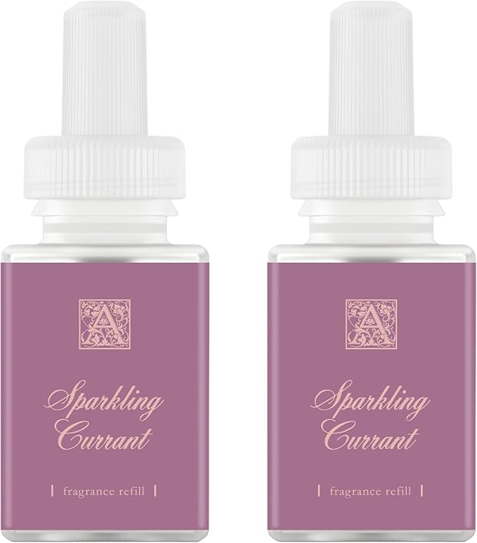Pura & Aromatique Home Scent Refill - Smart Home Air Diffuser Fragrance - Up to 120-Hours of Luxury Fragrance per Refill - Household Essential - 2 Pack - Sparkling Currant