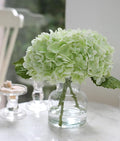 Real Touch Artificial Flowers Hydrangea in Vase for Home Decoration,Artificial Hydrangeas Centerpieces for Tables, Lifelike Fake Hydrangea in Vase for Bathroom, Office and Water Bar