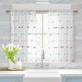 MYSKY HOME Small Window Curtains 45 Inches Long for Kitchen Bedroom Living Room Rainbow Pom Pom Curtains for Girls Baby Room Rod Pocket 2 Sets Boho Sheer Window Drapes 52 x 45 inch Length