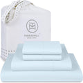 Threadmill Luxury 800 Thread Count Full Size 100% Cotton Sheets - Light Blue Sateen Weave Bed-Sheets, Better Than Egyptian Cotton, 4 Pc Solid Bedding Set, Fits 16" Deep Pocket