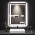 LOAAO 20X28 LED Bathroom Mirror with Lights, Anti-Fog, Dimmable, Backlit + Front Lit, Lighted Bathroom Vanity Mirror for Wall, Memory Function, Tempered Glass, Shatter-Proof, ETL Listed
