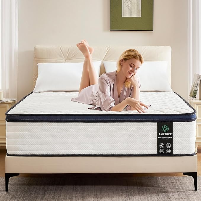 Full Size Mattress 10 Inch Full Mattress in a Box - Memory Foam & Pocket Springs, Pressure Relief, Medium Firm Comfort, Motion Isolation, Ideal for All Sleep Positions, CertiPUR-US Certified