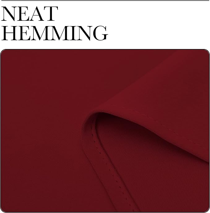 NICETOWN Christmas Burgundy Window Curtains Blackout Drapes, Thermal Insulated Solid Grommet Blackout Curtains/Draperies for Laundry Room (One Pair, 55 by 68-inch, Burgundy Red)