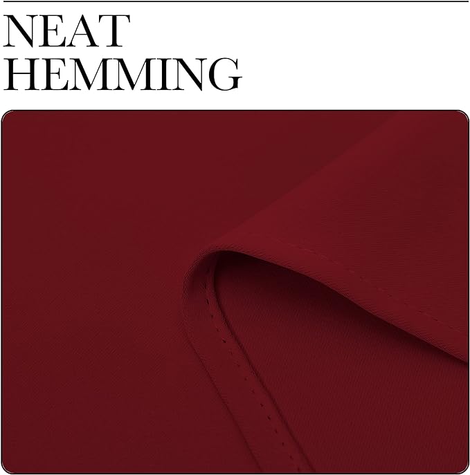 NICETOWN Christmas Window Curtains Blackout Drapes, Thermal Insulated Christmas Decorative Blackout Curtains/Draperies for Laundry Room (Burgundy Red, One Pair, 34 by 72-inch)