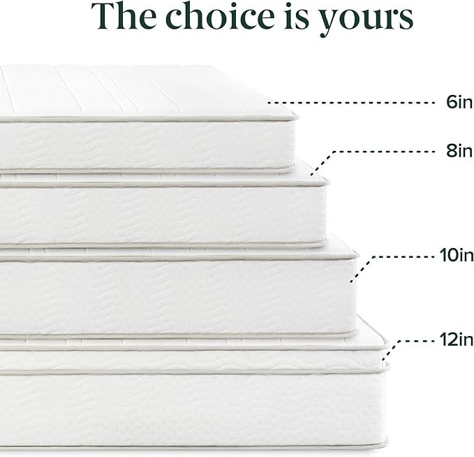 ZINUS 8 Inch Foam and Spring Hybrid Mattress [New Version], King, Fiberglass Free, Medium Firmness, Durable Support, Certified Safe Foams & Fabric, Mattress in A Box