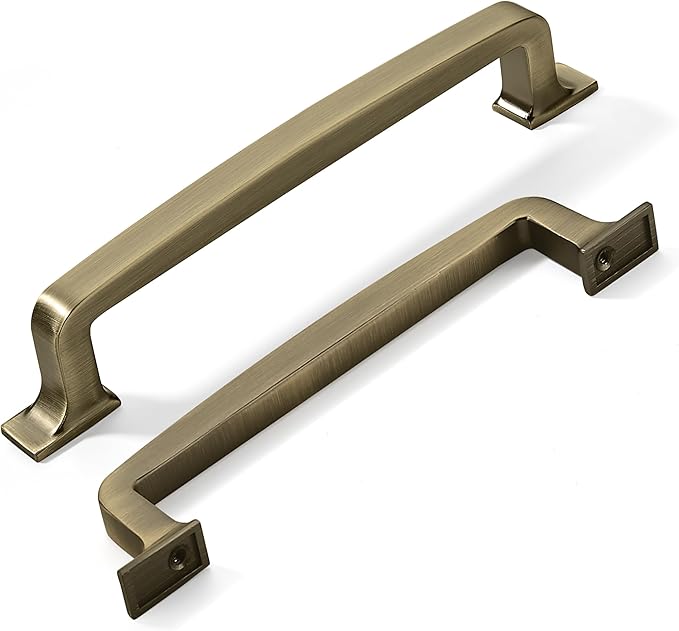 khtumeware 6 Pack 5 Inch Kitchen Cabinet Handles Brushed Antique Brass Cabinet Pulls Drawer Pulls Kitchen Cabinet Hardware Kitchen Handles for Cabinets Cupboard Handles Drawer Handles