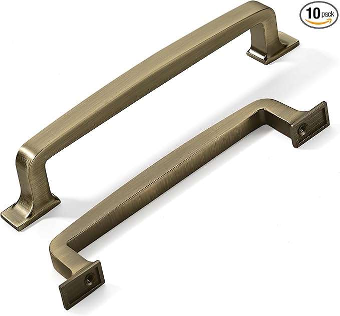 khtumeware 10 Pack 5 Inch Kitchen Cabinet Handles Brushed Antique Brass Cabinet Pulls Drawer Pulls Kitchen Cabinet Hardware Kitchen Handles for Cabinets Cupboard Handles Drawer Handles