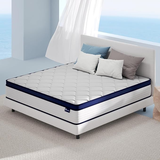 Avenco 10 Inch Twin Size Mattress, Individual Pocket Spring Mattresses for Pressure Relief & Motion Isolation, CertiPUR-US Certified, Small Box