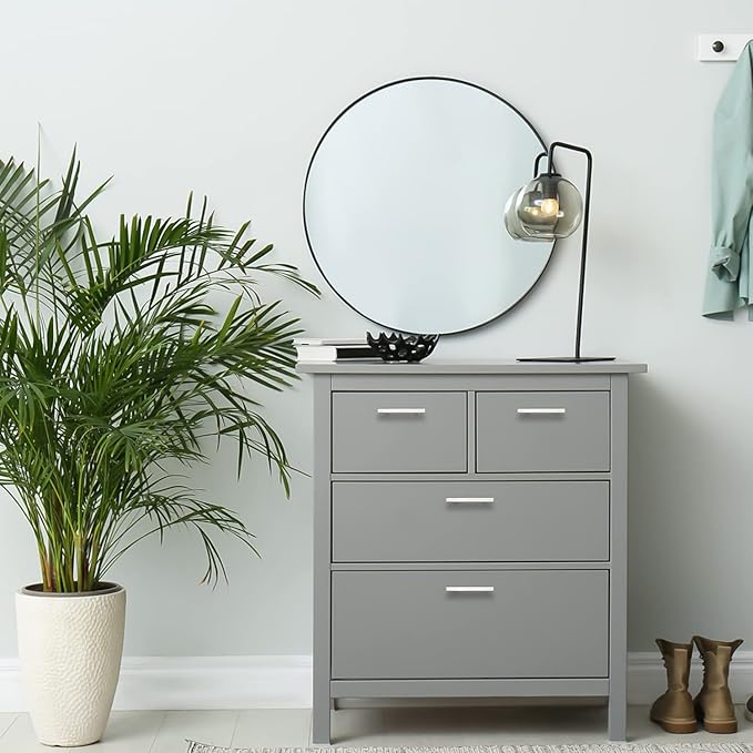 Ravinte Brushed Nickel Cabinet Handles 20 Pack 3-1/2 inchSatin Nickel Square Cabinet Pulls Silver Hardware for Kitchen Cabinets 6 inch Overall Length Stainless Steel Drawer Pulls