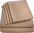 Twin Size Bed Sheets - 4 Piece 1500 Supreme Collection Fine Brushed Microfiber Deep Pocket Twin Sheet Set Bedding - 1 EXTRA PILLOW CASES, GREAT VALUE, Twin, Taupe