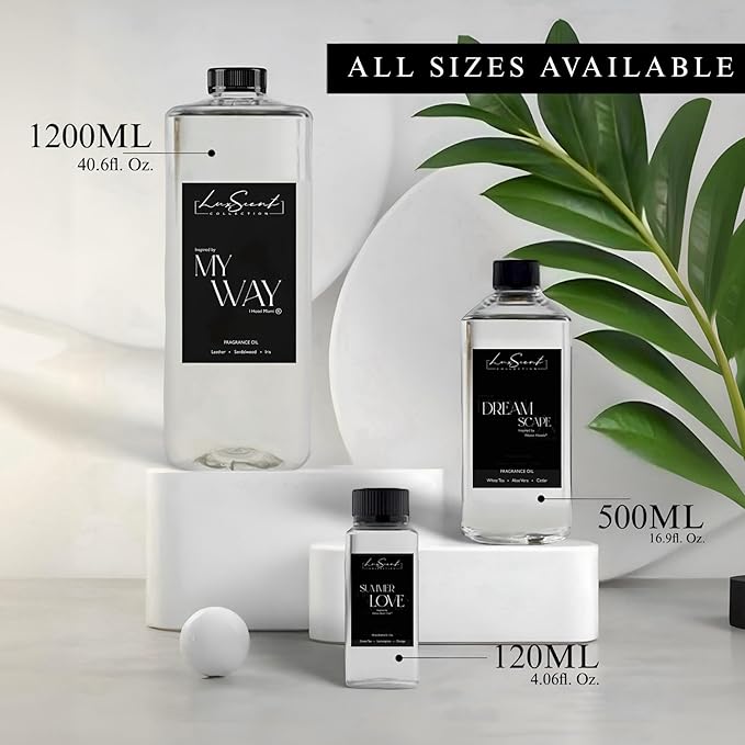 Escapade Aroma Diffuser Oil 500ML - Waterless Essential Oil for diffusers - Luxury Hotel Fragrance - Oils for Aromatherapy - Fits in Any Diffuser (500ML, Escapade)