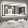 LED Mirror for Bathroom, 72"X36" with 8 RGB Backlit +3 Front Lit (Adjustable Individually), Anti-Fog, Large Lighted Bathroom Vanity Mirror for Wall,Shatterproof,Memory Function,Tempered Glass