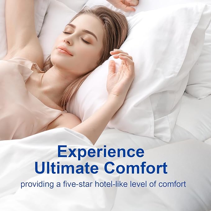 KAYFIA Cal King Mattress Topper,Extra Thick Mattress Pad Cover for Deep Sleep,3D+7D Snow Down Alternative Fill Overfilled Plush Pillow Top with 8-23 Inch Deep Pocket-White