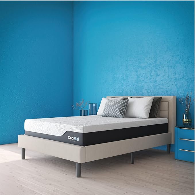 Cool Gel Chill 14 Inch Medium Firm Memory Foam Mattress Full Size, with 2 Bonus Cool Gel Memory Foam Bed Pillows, 14" with Pressure Relief, CertiPUR-US Certified, Cooling Full Mattress in a Box