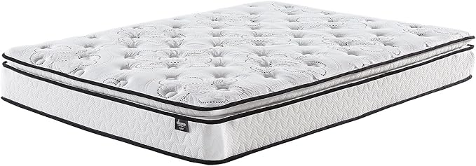 Signature Design by Ashley Queen Size Bonnell 10 Inch Firm Pillowtop Hybrid Mattress with Cooling Gel Memory Foam