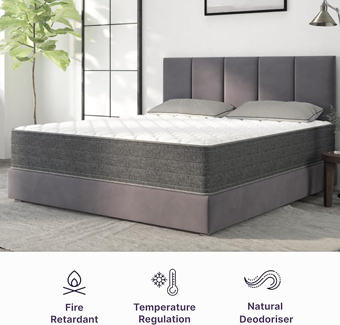NapQueen Twin-XL Mattress, 10 Inch Victoria Hybrid Cooling Gel Infused Pocket Spring and Memory Foam Mattress, Twin-XL Size Mattress Bed in a Box, CertiPUR-US Certified, Fiberglass-Free Mattress