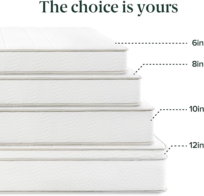 ZINUS 12 Inch Foam and Spring Hybrid Mattress [New Version], Full, Fiberglass Free, Medium Firmness, Durable Support, Certified Safe Foams & Fabric, Mattress in A Box