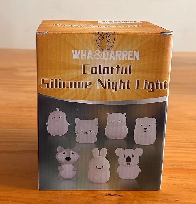 WHA&DARREN Koala Night Light for Kids, Silicone Bedside Lamp, Baby Nursery Light, Children Night Lights, Squishy Night Light for Kids Room,Kawaii Lamp, Animal Night Lights for Girls and Boys