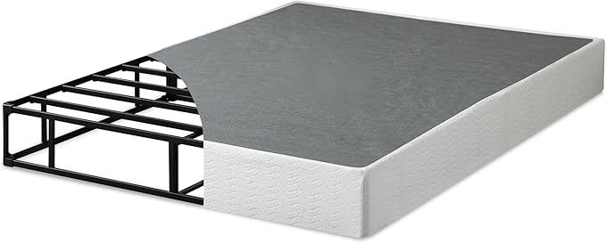 ZINUS 9 Inch Queen Metal Smart Box Spring with Quick Assembly, Mattress Foundation, Strong Metal Frame, Easy Assembly