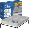 Greaton, Box Spring Bed Base Size, 8-Inch Wood Amish Made in USA – Quiet Noise Free, 4-Pieces Under Mattress-Support BoxSpring, Fully Assembled, White, King(Fold), 8" Foundation