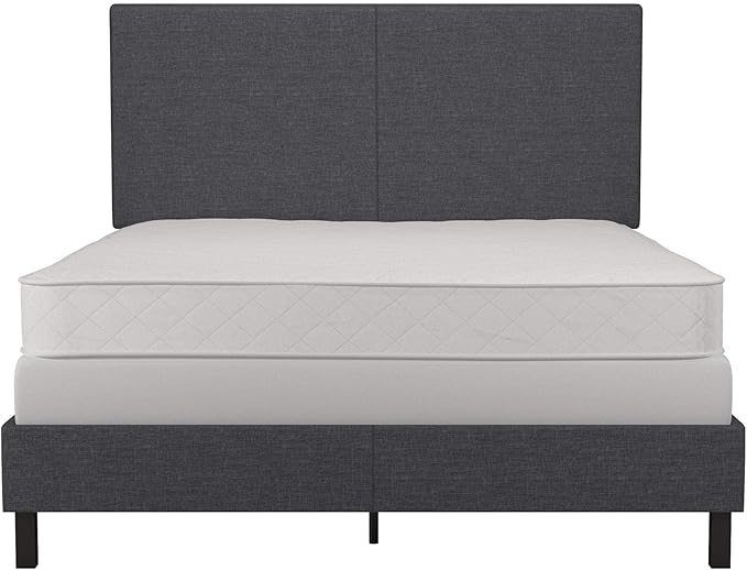 DHP Janford Upholstered Bed, Gray Linen, Full