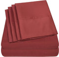 Twin XL Size Bed Sheets - 4 Piece 1500 Supreme Collection Fine Brushed Microfiber Deep Pocket Twin X-Large Sheet Set Bedding - 1 EXTRA PILLOW CASES, GREAT VALUE, Twin XL, Burgundy