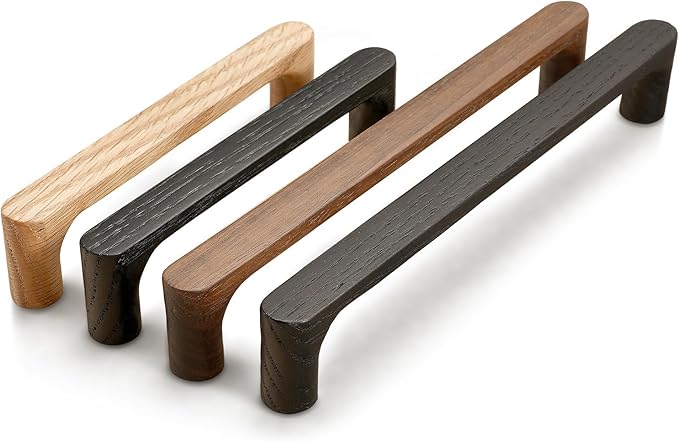 Walnut Round 5 in 4 pcs Wooden Drawer Pulls Handle pulls for cabinets Kitchen Cabinet Drawer pulls Cabinet Door Pull