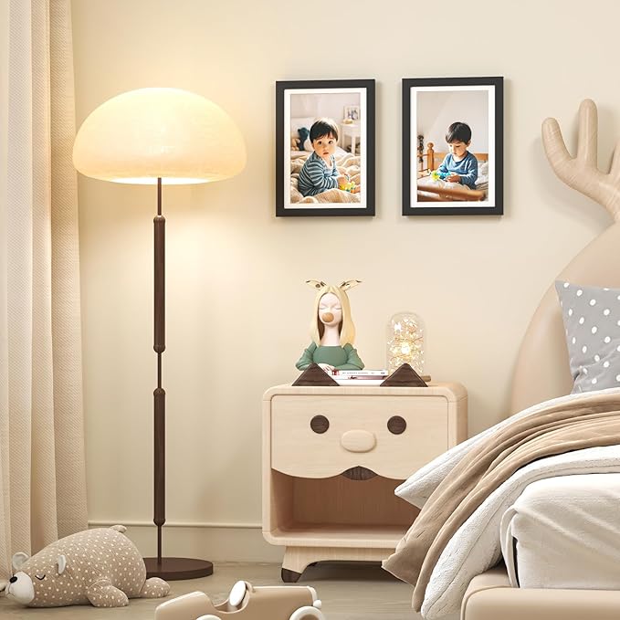 KINLINK A4 Kids Art Frames Set of 2, Solid Wood Kids Artwork Frames Changeable with Acrylic Front Opening Holds 150 Pictures 8.3x11.7, Art Frame for Kids Artwork with Mat or without Mat, Black
