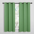 NICETOWN Froest Green Blackout Curtains 63 inches Length for Kitchen, 2 Panels, 34" Wide, Thermal Insulated Decoration Drapes for Small Window