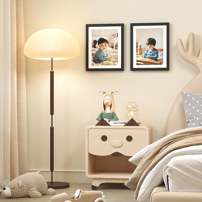KINLINK 10x12.5 Kids Art Frames Set of 2, Solid Wood Kid Artwork Frames Changeable with Acrylic Front Opening Holds 150 Pictures with Mat or without Mat, Black