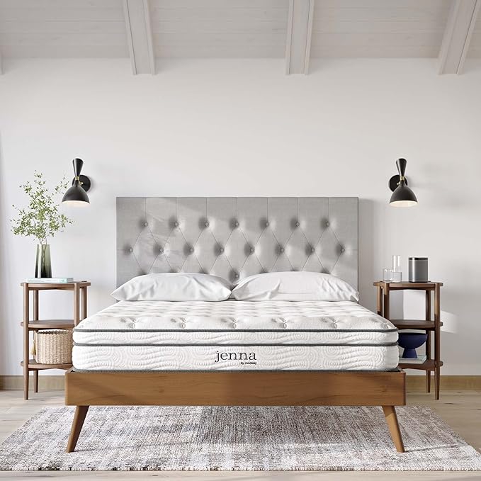 Modway Jenna 8” Innerspring and Memory Foam Queen Mattress With Individually Encased Coils