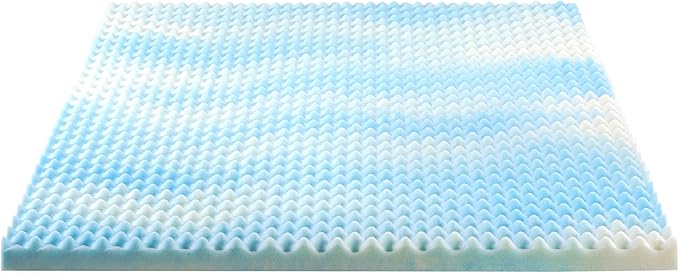 ZINUS 2 Inch Swirl Gel Cooling Memory Foam Mattress Topper, Smaller, More Convenient WonderBox Packaging, Cooling, Airflow Design, CertiPUR-US Certified, Twin