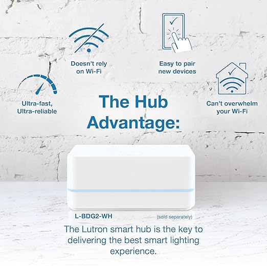 Lutron Caseta Original Smart Light Switch 5 Pack (Lutron Smart Hub Required), for Home, LED Lights, and Fans, 6 Amp, Single-Pole/3-Way, Neutral Required, PD-6ANS-WH, White