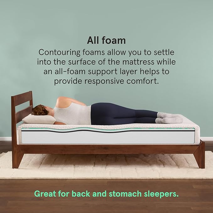 Kin By Tuft & Needle Medium Firm 10" Cal King Adaptive Foam Mattress in a Box, Cooling Pressure Relief, Balanced Support, 100 Night Trial, Fiberglass-Free, CertiPUR-US, 10-Year Limited Warranty
