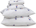 RUVANTI Flannel Sheets Twin Size - 100% Cotton Double Brushed Twin Sheets Set, Deep Pockets 16 Inches, All Seasons Breathable & Extra Soft Bed Sheets, Warm & Cozy, 3 Piece, Puppy Playoff