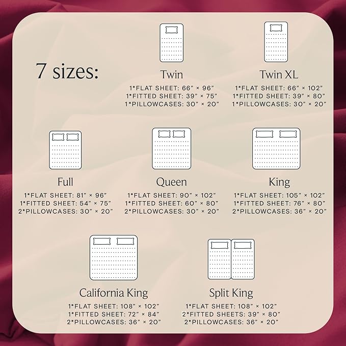 LuxClub 3 PC Sheet Bed Sheets Deep Pockets Wrinkle Free-Kids-Fitted Sheets Machine Washable Hotel Bedding Silky Soft - Burgundy Twin