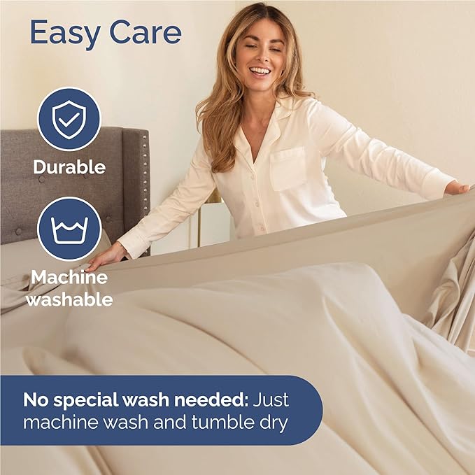 Full 6 Piece Sheet Set - Comfy Breathable & Cooling - Ultra Soft Hotel Luxury Bedding Set with 8-16 Inch Deep Pockets - 1 Flat & 1 Fitted Sheet & 4 Pillowcases - Cozy, Wrinkle Free & Easy Care - Wheat
