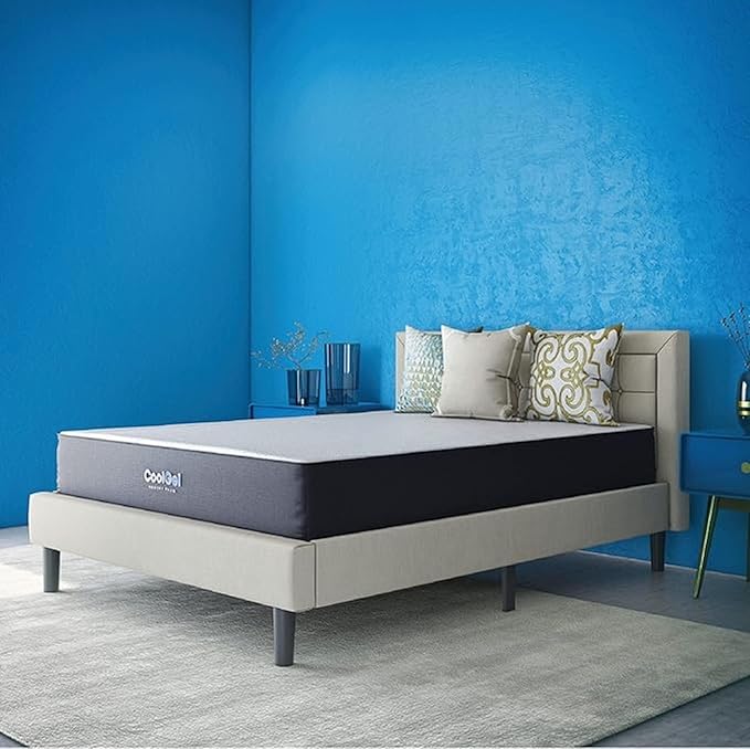 Cool Gel 10 Inch Queen Memory Foam Mattress Medium Firm, Memory Foam Mattress Queen Size Cooling, Made in the USA, 10" Depth with Pressure Relief, CertiPUR-US Certified No Fiberglass, CoolGel Bed