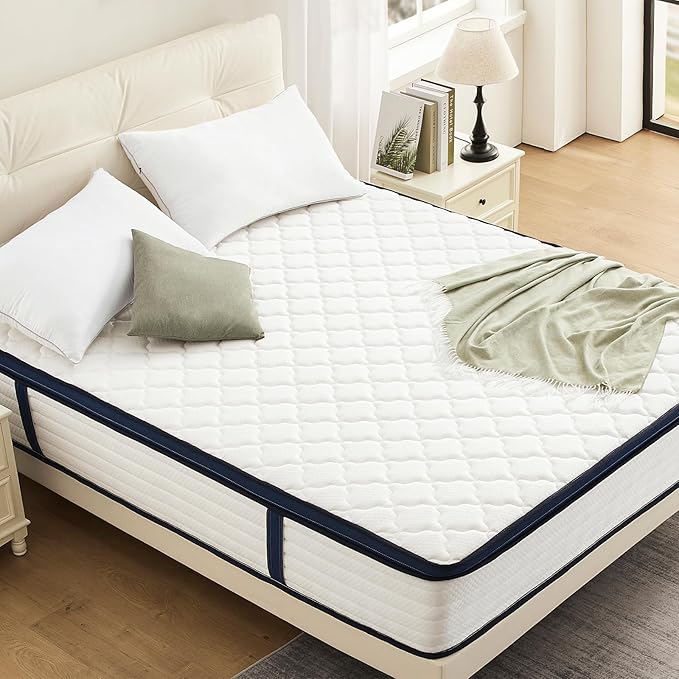 Hybrid Mattress King 14 Inch Mattress King Size - Memory Foam & Pocket Springs, Pressure Relief, Medium Firm Comfort, Motion Isolation, Ideal for All Sleep Positions, CertiPUR-US Certified