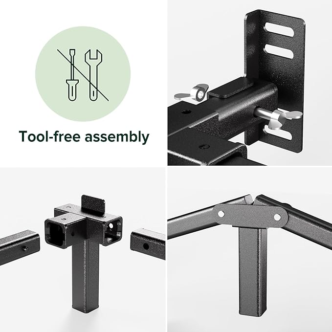 ZINUS 7 Inch Compack® Metal Bed Frame, Support Bed Frame for Box Spring and Mattress Set, Black, Twin
