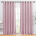 NICETOWN Room Darkening Curtains & Drapes for Room Divider - Grommet Thermal Curtains Light & Sound Reducing Window Treatments for Living Room (W66 x L102, Baby Pink, 1 Pair)