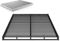 ZINUS Quick Lock Metal Smart Box Spring, 4 Inch Mattress Foundation, Strong Metal Structure, Easy Assembly, King, White